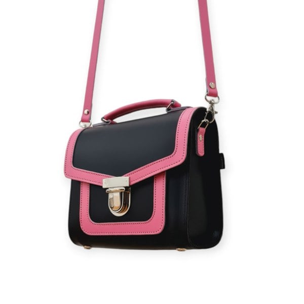 Zatchels Harmony Handmade Leather Sugarcube Plus Handbag - Hot Fuschia Pink