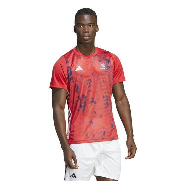 Adidas Mens France FFR Handball T-Shirt - Team College Red - 