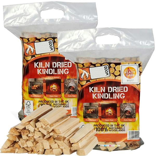 1 Bag of 2-3kg Firewood Logs Kiln Dried Kindling Net Easy To Light & Ready To Burn