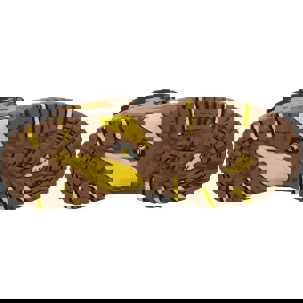 Amblers Safety FS33/39 Mens S3 Steel Toe Waterproof Safety Ankle Boots, showing the rugged tread pattern and yellow accents on the sole.