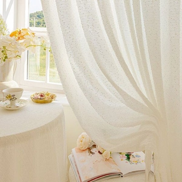 Anydrape 500cm Curtains White Modern Luxury Retro Style Texture for Living Room Bedroom Dining Fashion Decor