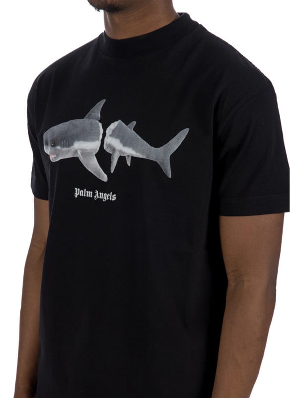 Palm Angels Classic Shark Design T-Shirt - Black