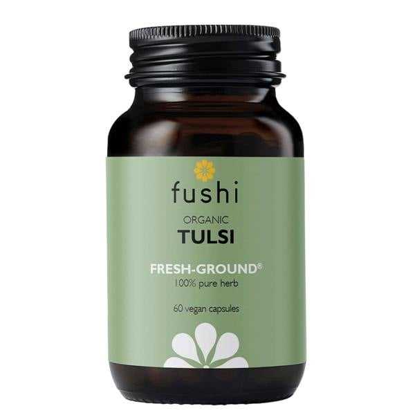 Fushi Single Herb Supplements Organic Tulsi (Holy Basil) x 60 Capsules