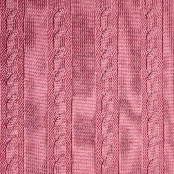 Serran London Candy Pink Cable Knit Cushion