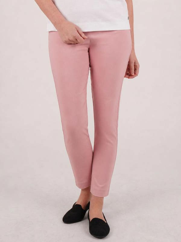 PennyPlain Cropped Bengaline Ankle Grazer Trousers - Dusk