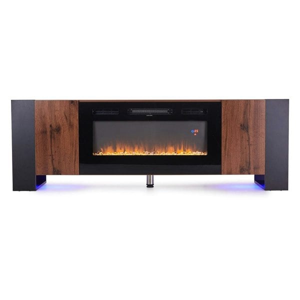 Modern Electric Fireplace TV Stand for Stylish Warmth and Practical Storage Living and Home