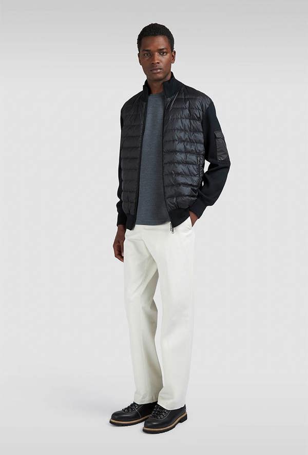 Paul & Shark Ultralight Hybrid Zip-Up Sweater in Tech Wool