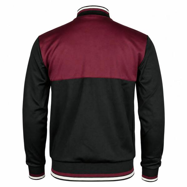 Ellesse Vignola Track Top Jacket Black/Burgundy