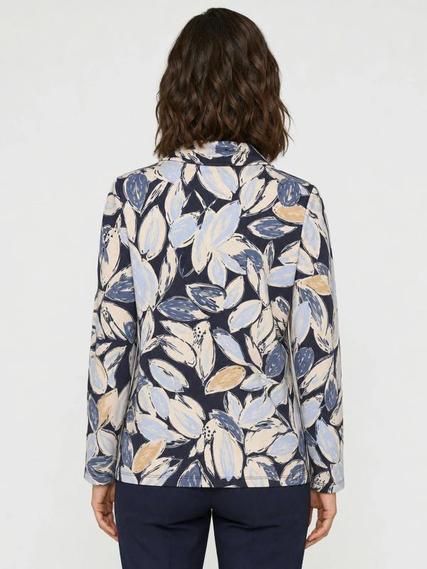 TIGI Graphic Leaf Cowl Neck Top