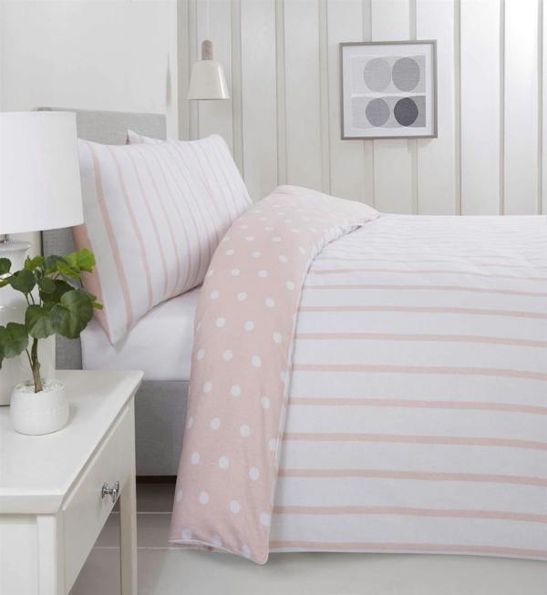 Spots and Stripes Blush Duvet Cover Set