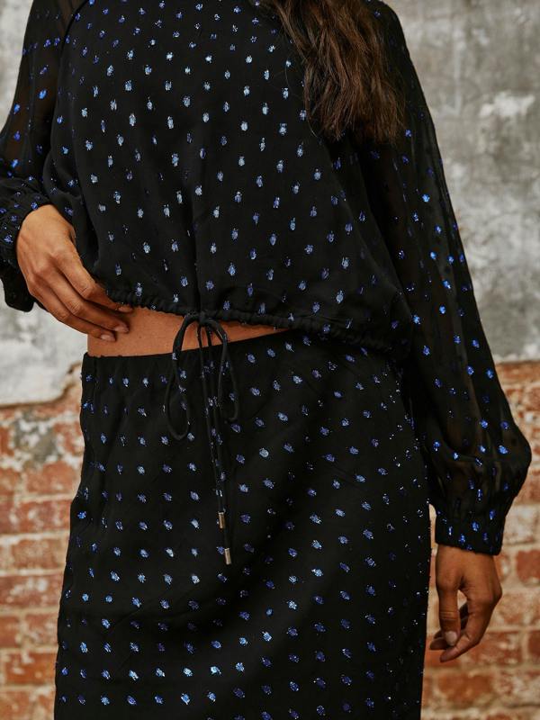 Rose & Nancy Nova Blue Dot Skirt