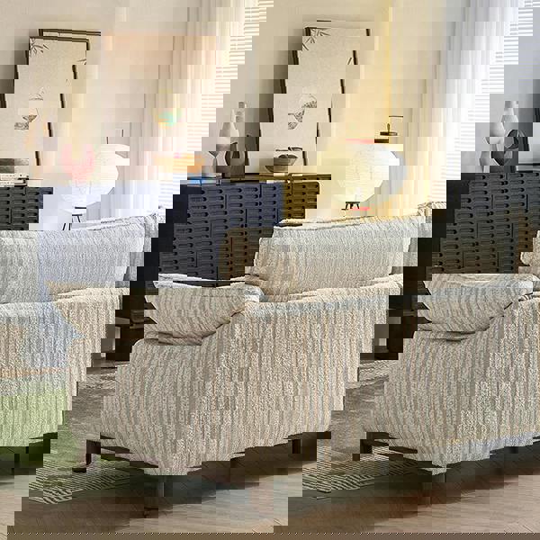 Eclat Two Seater Sofa, Linen or Chenille-Weilai Concept