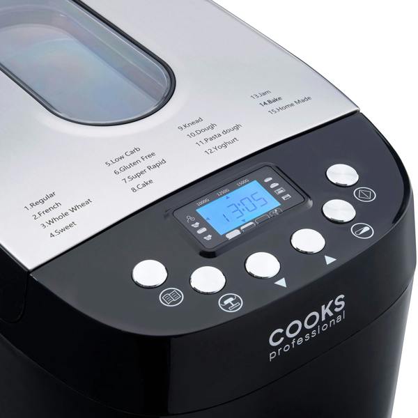 Cooks Professional Digital Bread Maker | 1.5kg / 3.3lb Loaf Size
