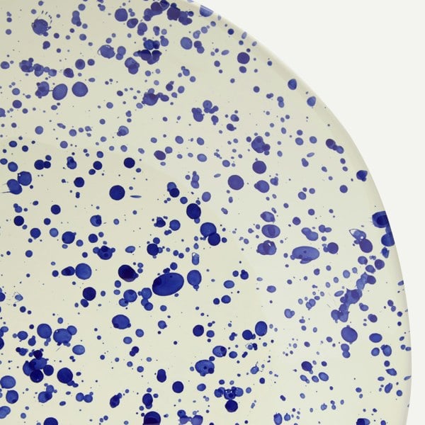 Hot Pottery Shallow Serving Bowl Blueberry