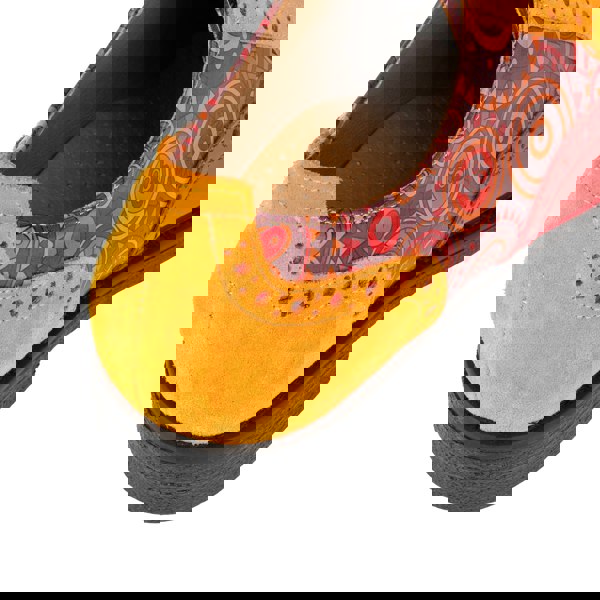 Embassy London The Artist - Red & Orange - Women's leather lace-up shoe with brogue detailing