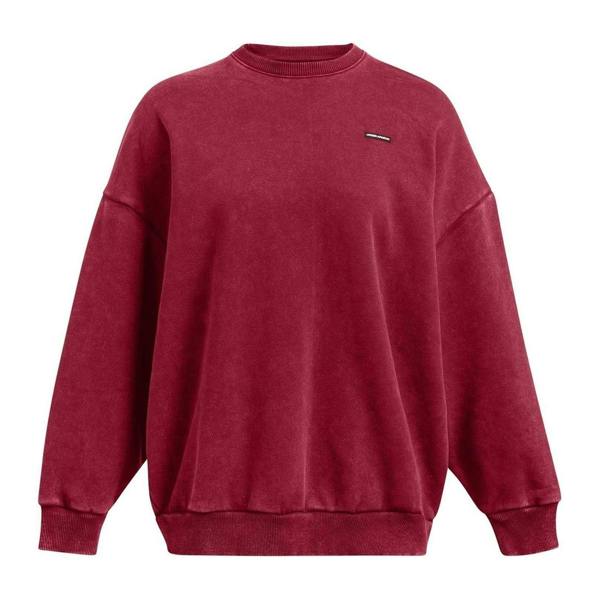 Under Armour Unisex Adult Crew Neck Oversized Sweatshirt - Red - 