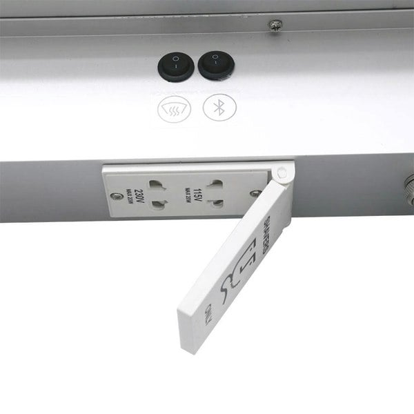 65W*60Hcm LED Mirror Cabinet Double Door Bathroom Mirror Cabinet Living and Home