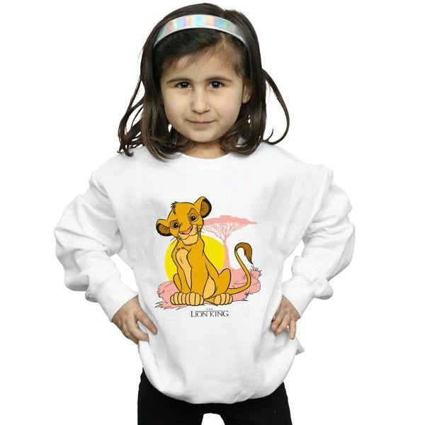 Disney Girls The Lion King Simba Pastel Sweatshirt - White