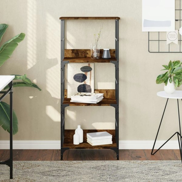 Berkfield Bookshelf Smoked Oak 50x33x117.5 cm Engineered Wood