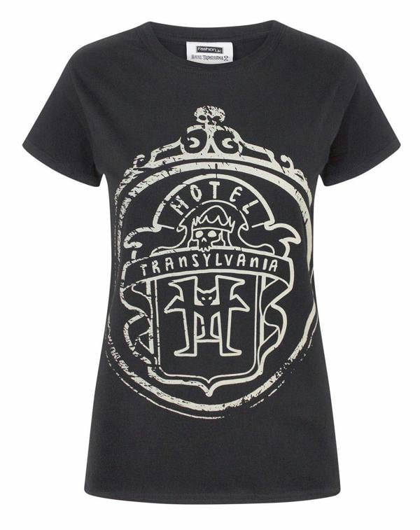 Hotel Transylvania Womens Black Logo Short Sleeved T-Shirt
