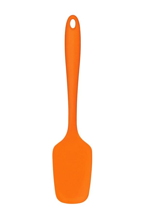 Interiors by Premier Orange Silicone Turner, Non-Stick Slotted Spatula with Ergonomic Handle, Heat Resistant Up to 240°C