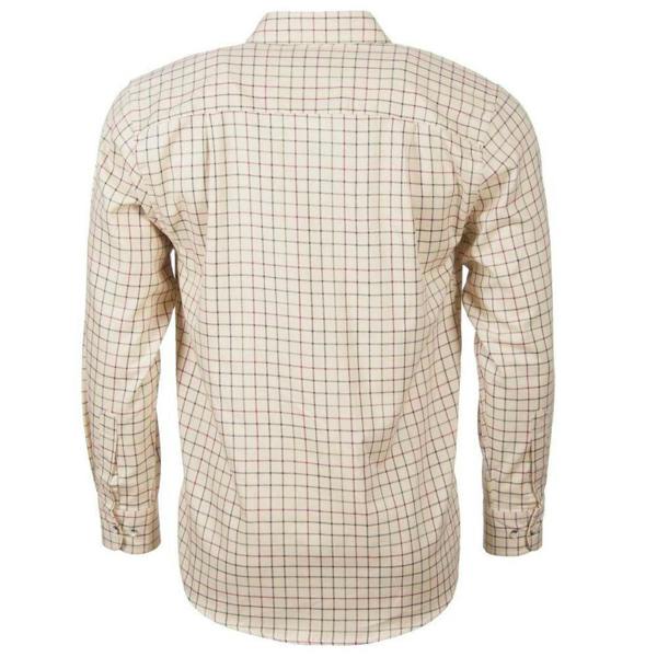 Rear view of the Rydale Gransmoor Mens Country Check Shirt in Lovat.