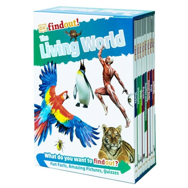 DKfindout!: The Living World Collection 8 Books Box Set Animals, Bugs, Human Body, Reptiles & more