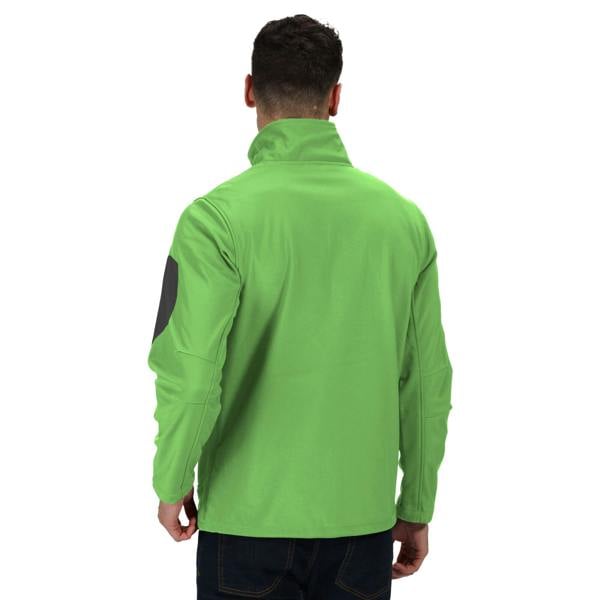 Regatta Professional Mens 3 Layer Membrane Soft Shell Jacket - Extreme Green/Seal Grey - 