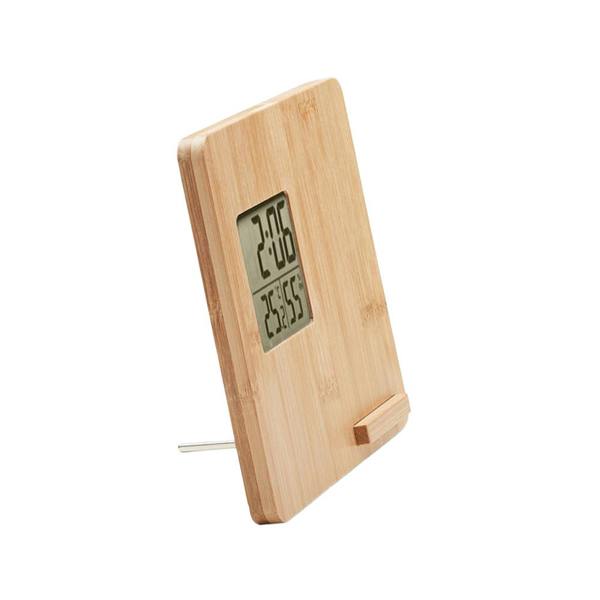 MidOcean Bamboo Digital Desk Clock - Wood - 