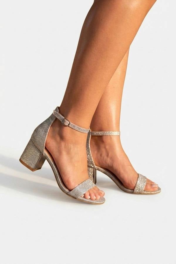 Bella Womens Glitter Block Heel Sandals - SILVER_wb
