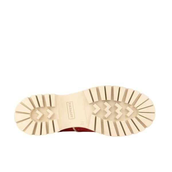Embassy London Artisan - Red & Cream - Women's leather lace-up shoe with brogue detailing
