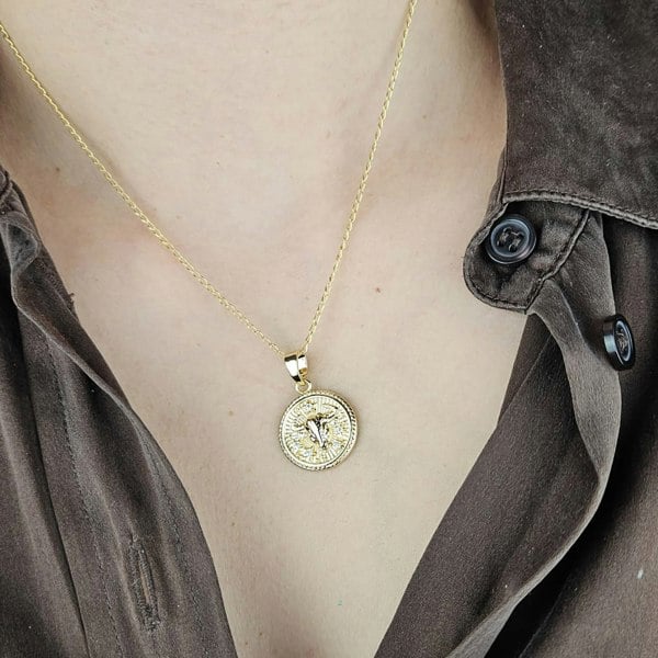 Taurus Gold Plated Zodiac Astrology Pendant Charm Necklace