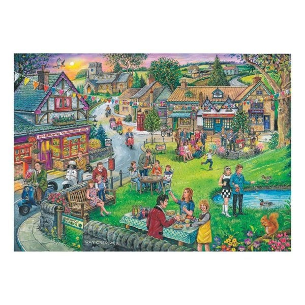 The House of Puzzles Sixties Green BIG 250 Piece Jigsaw Puzzle