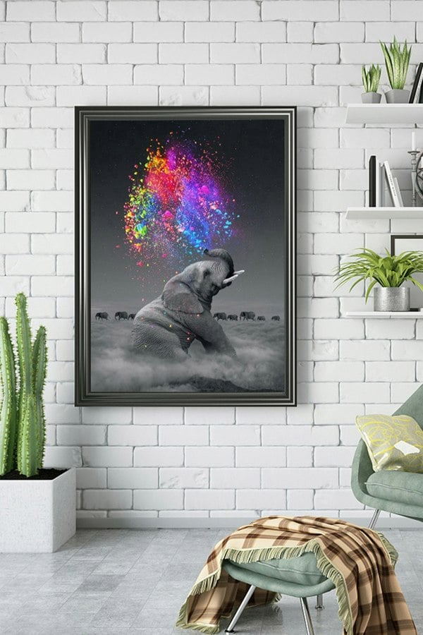 Living and Home Diamond Painting Livingroom Cross Stitch Small Elephant Brick Stick Diamond  Painting