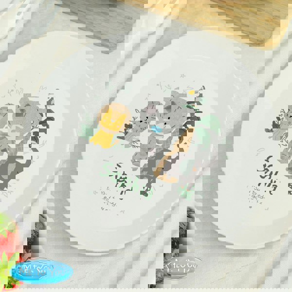 Personalised Memento Company Personalised Tiny Tatty Teddy Jungle Animals Plate