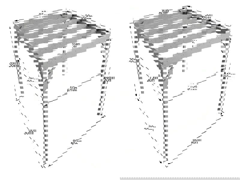 Arbor Garden Solutions Box Wooden Garden Pergola Kit