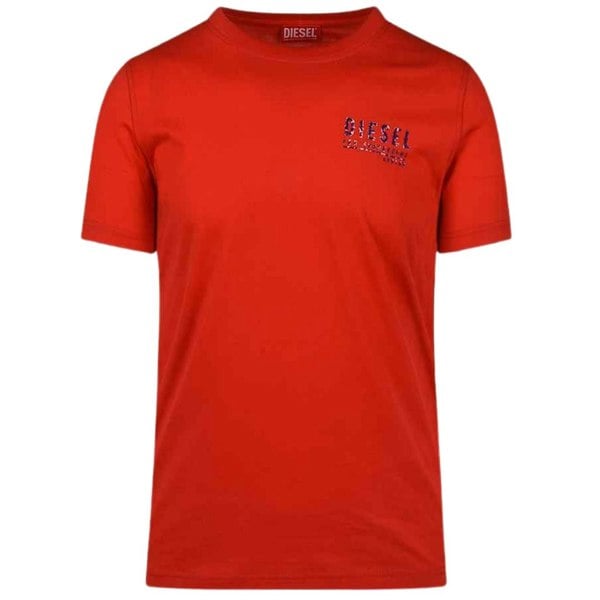 Diesel Faded Logo Red T-Shirt M