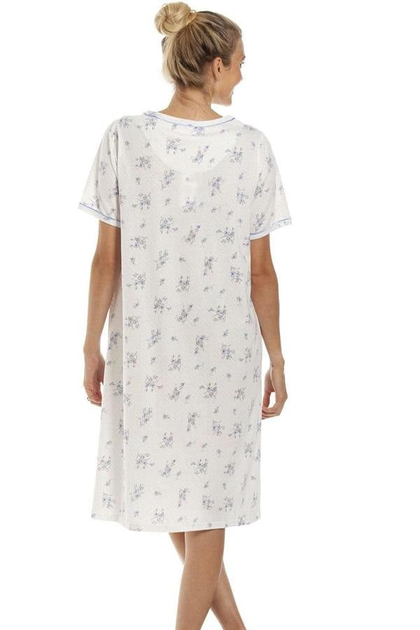 Classic Floral Dot Print Jersey Nightdress
