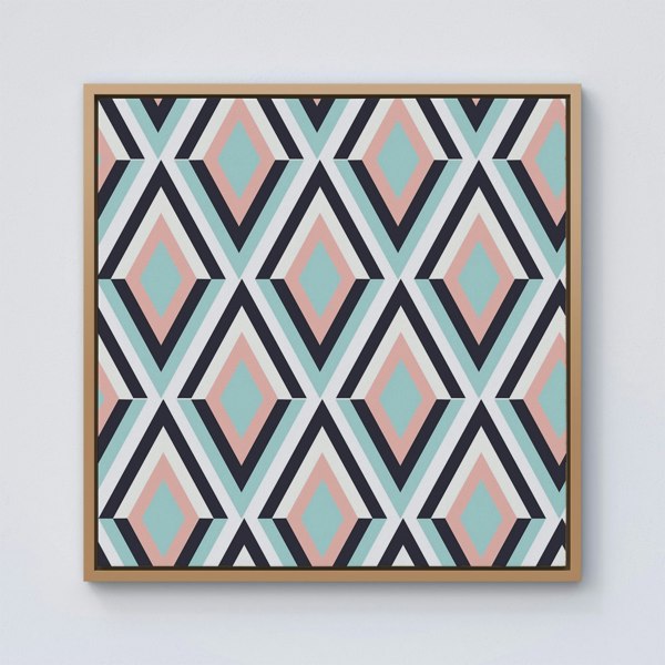 Warren Reed Zig Zag Abstract Pattern Framed Canvas