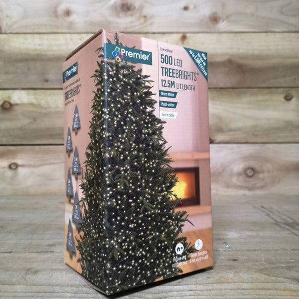 Samuel Alexander 500 LED 12.5m Indoor Outdoor Christmas Multi Function Mains Operated String Lights with Timer in Warm White