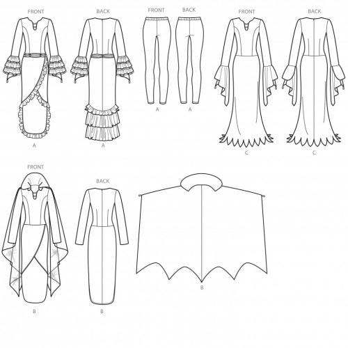 Simplicity Sewing Pattern 8973, Costumes for Women, H5 (6-8-10-12-14) - Intermediate