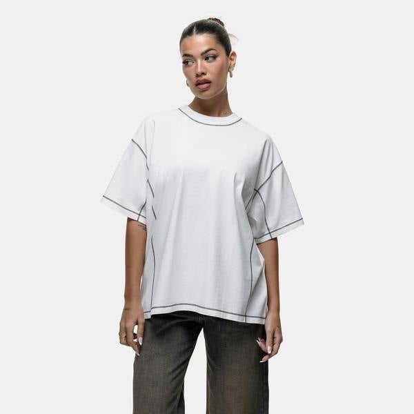Good For Nothing White Vintage Oversized T-Shirt - White Image 1
