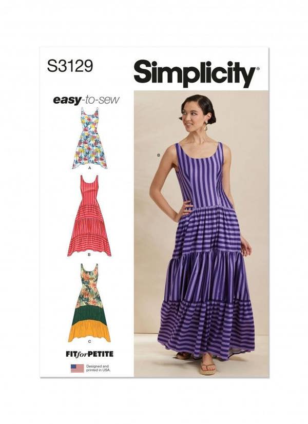 Simplicity Sewing Pattern 3129, Dresses for Women, D5 (4-6-8-10-12) - Easy