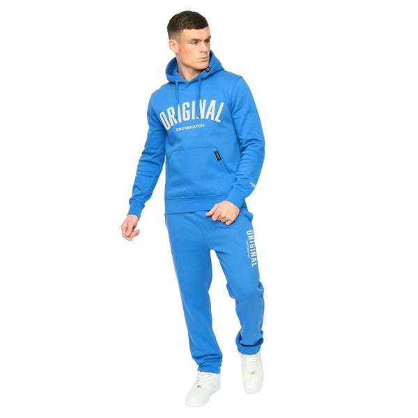 Crosshatch Mens Kensby Hoodie - Royal Blue - 