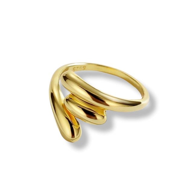 Gold Trip Water Drop Ring