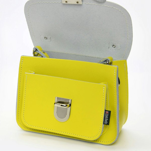 Zatchels Luna Handmade Leather Bag - Daffodil Yellow