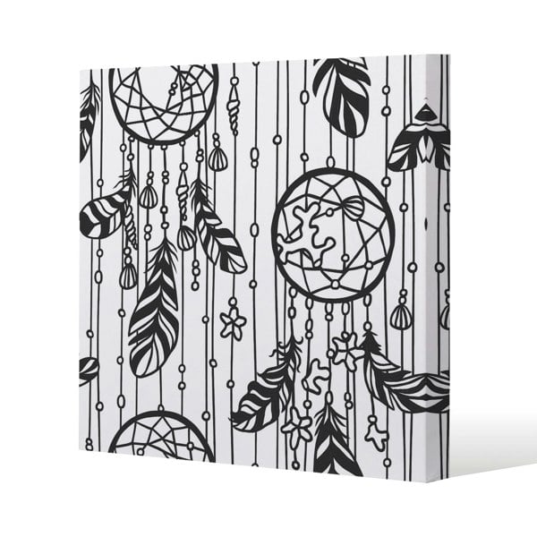 Benjamin Tate Design Black contour (Canvas Print)