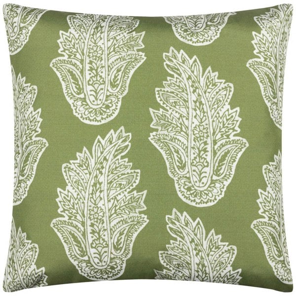 Paoletti Kalindi Paisley Outdoor Cushion Cover - Olive