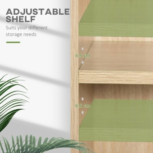 Wyld Haus Kesa Wood Natural Finish Low 2 Tier Bookcase With Adjustable Shelves
