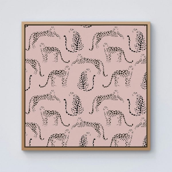 Warren Reed Abstract Leopard Pattern Framed Canvas